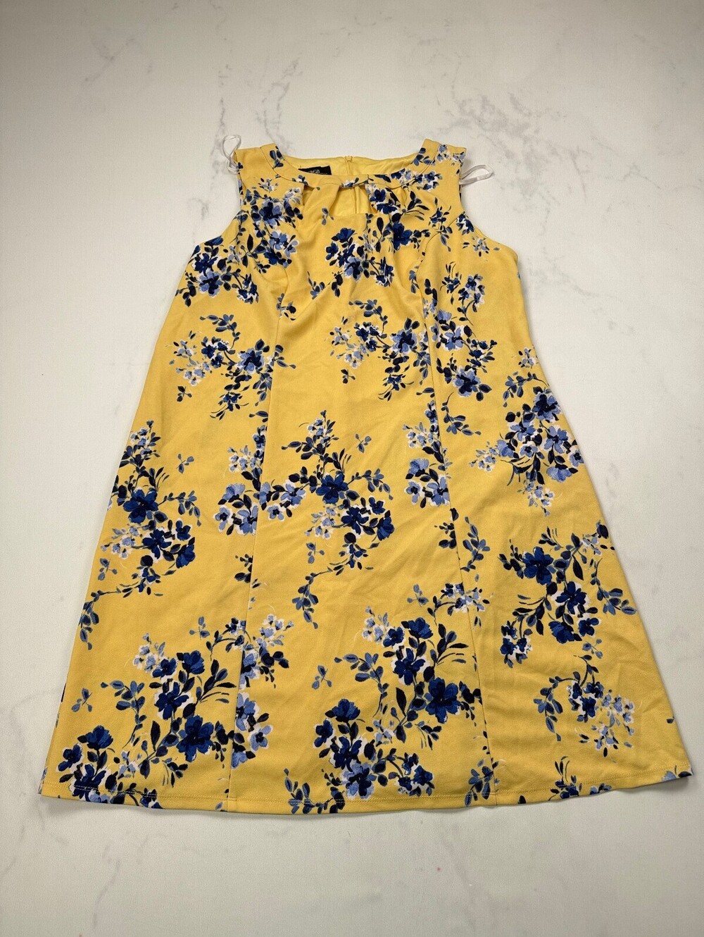 Agb Printed Midi Dress Yellow 90s Statement Piece - Womens 16W